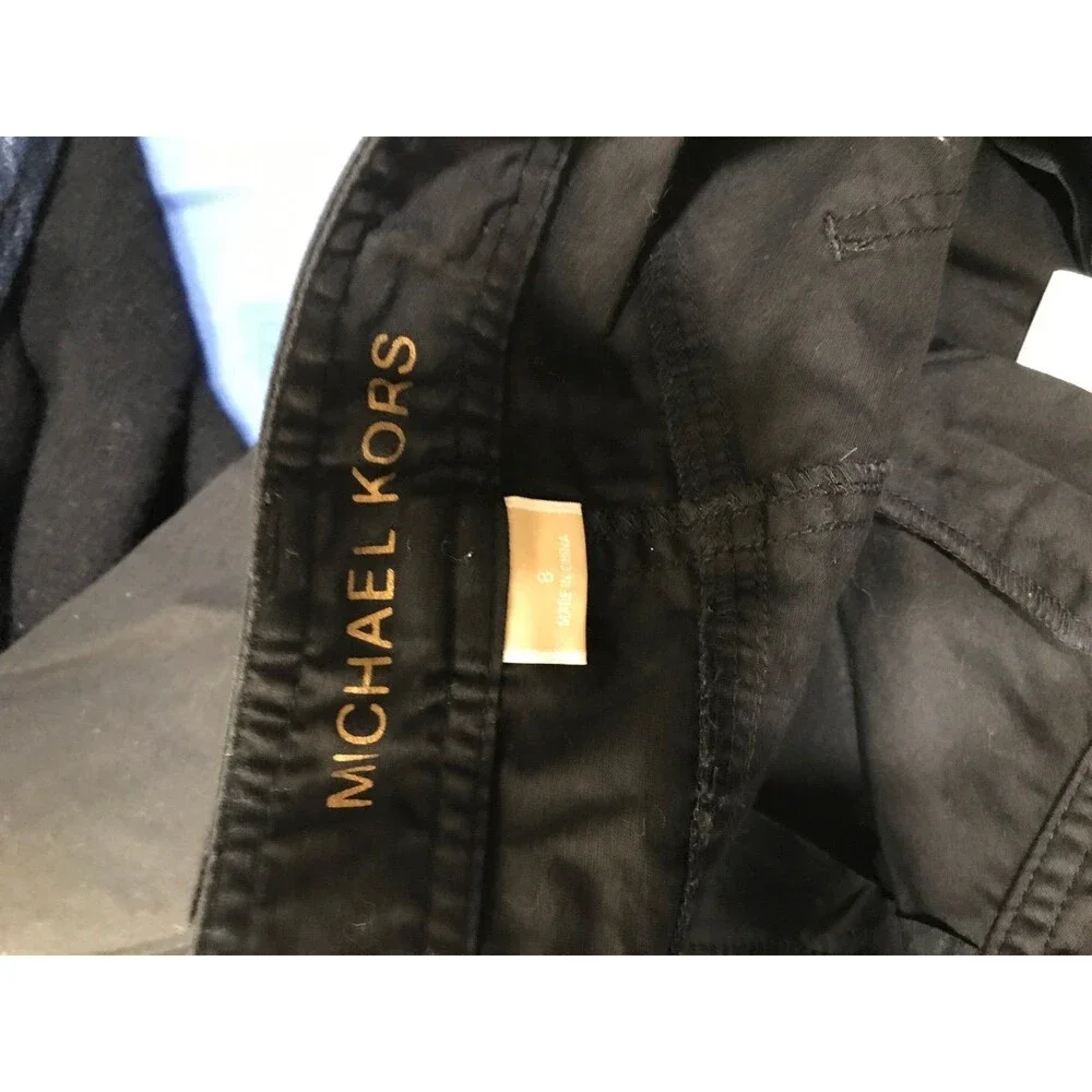 Michael Kors Women's Size 8 Dress Pants Skinny Pants Black Cotton Blend